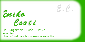 eniko csoti business card